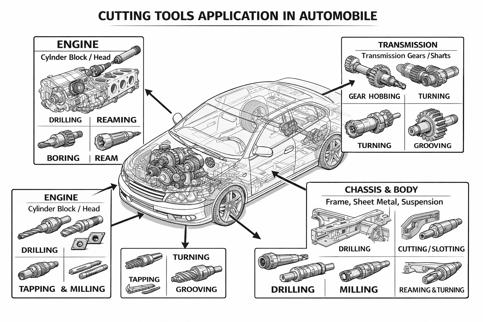 Best Cutting Tools for Automotive Industry | DIC Tools India